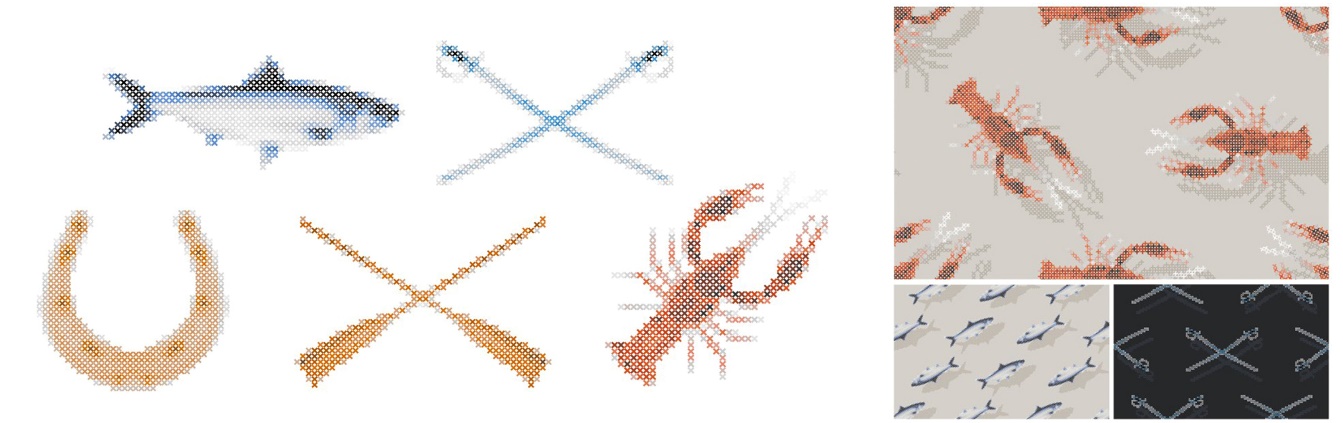 Иллюстративный материал, паттерны для графического сопровождения парка им. Атамана Степана Ефремова