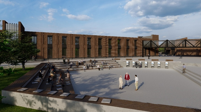 Амфитеатр благоустроенной территории, по адресу: Курганская область, г. Катайск, ул. Северная, д. 28