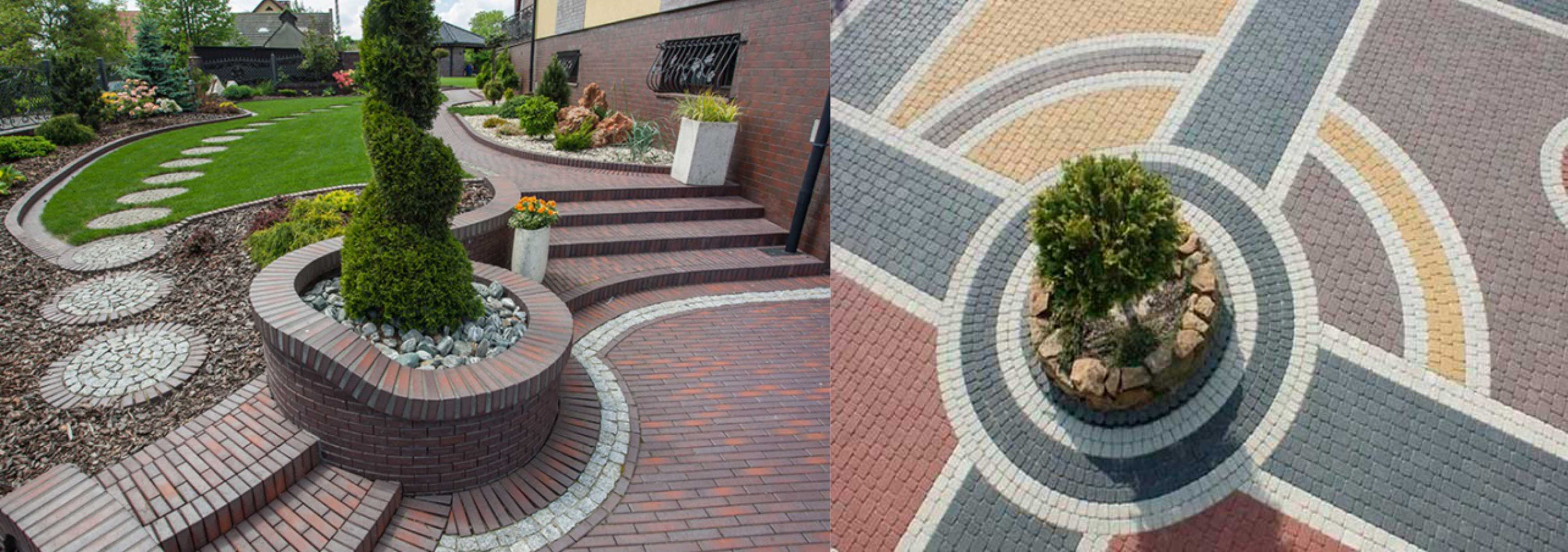 Варианты мощения тротуарной плиткой