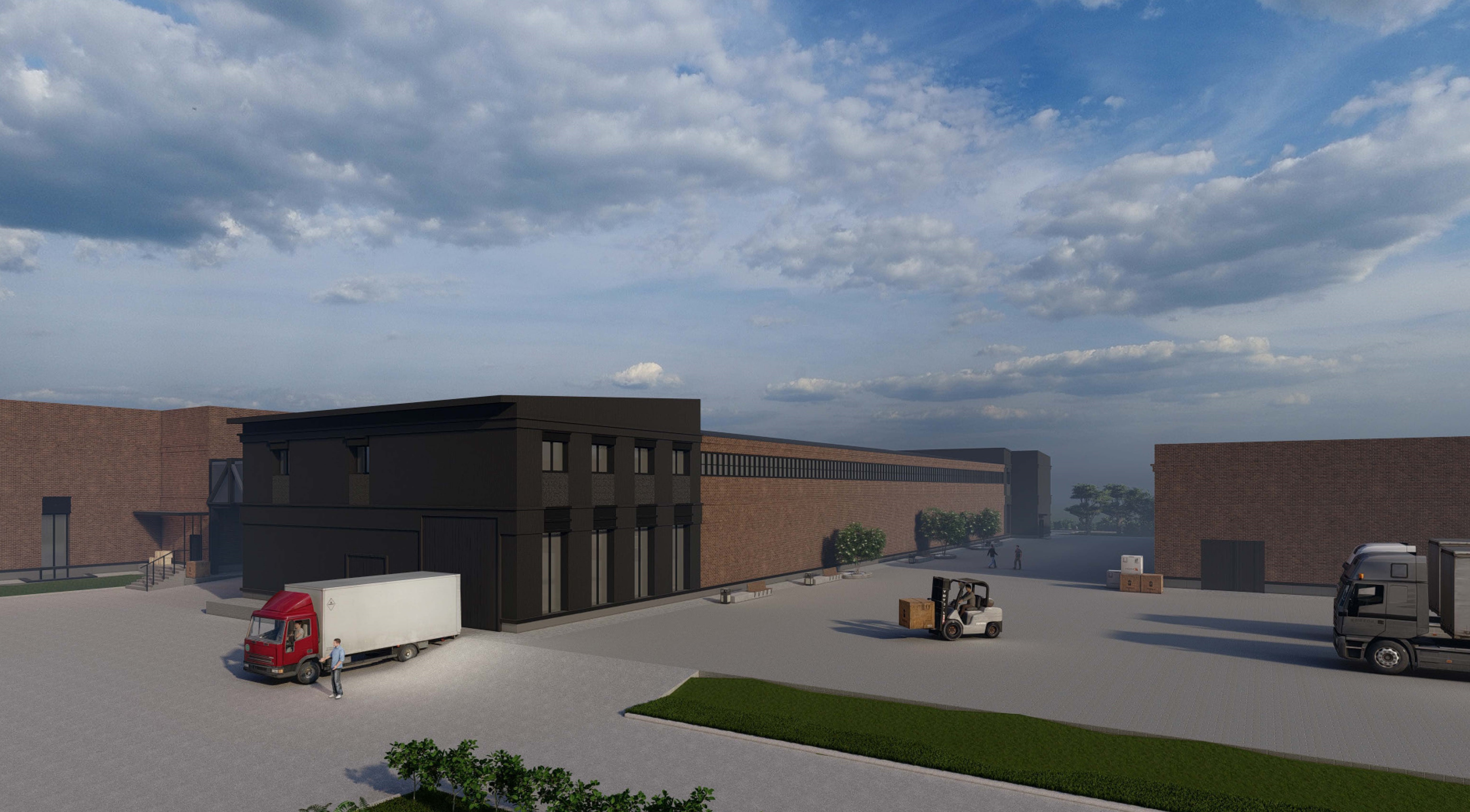 Визуализация производственного здания Катайского комбикормового завода после реконструкции по адресу: Курганская область, г. Катайск,ул. Северная, д. 28