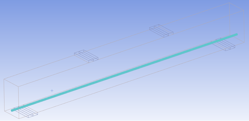Общий вид модели с армируемым стержнем