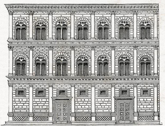 Палаццо Ручеллаи (ксилография)