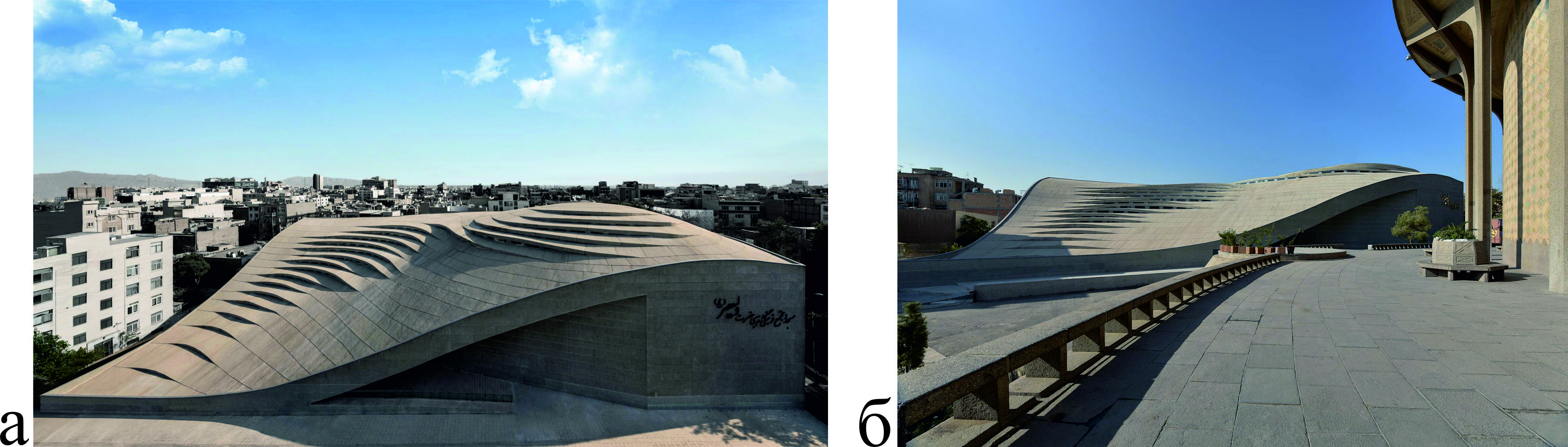  Мечеть Валиаср в Тегеране, Иран, 2017 г.: кровля, вид с городской площади