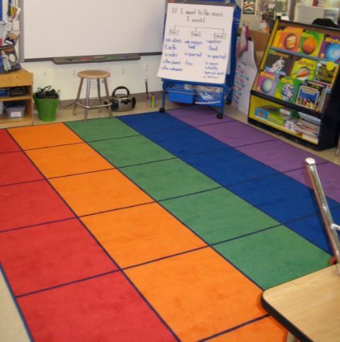 Examples of textile use in a primary school interior