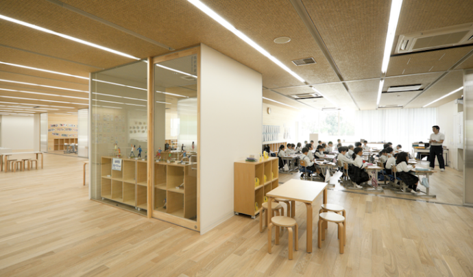 Example of glass partitions