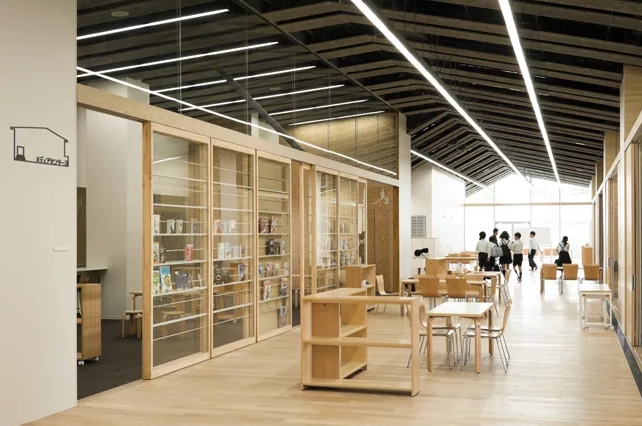 Example of glass partitions